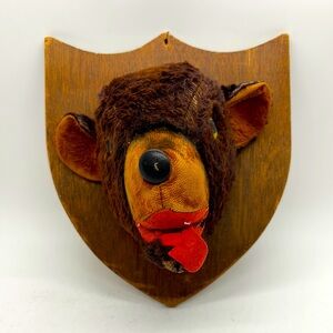 VTG Stuffer Bear Head Mounted Wall Decor